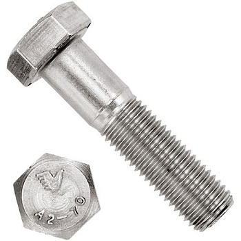 Болт шестигранный с неполной резьбой М6х200 DIN 931 нержавеющая сталь А2